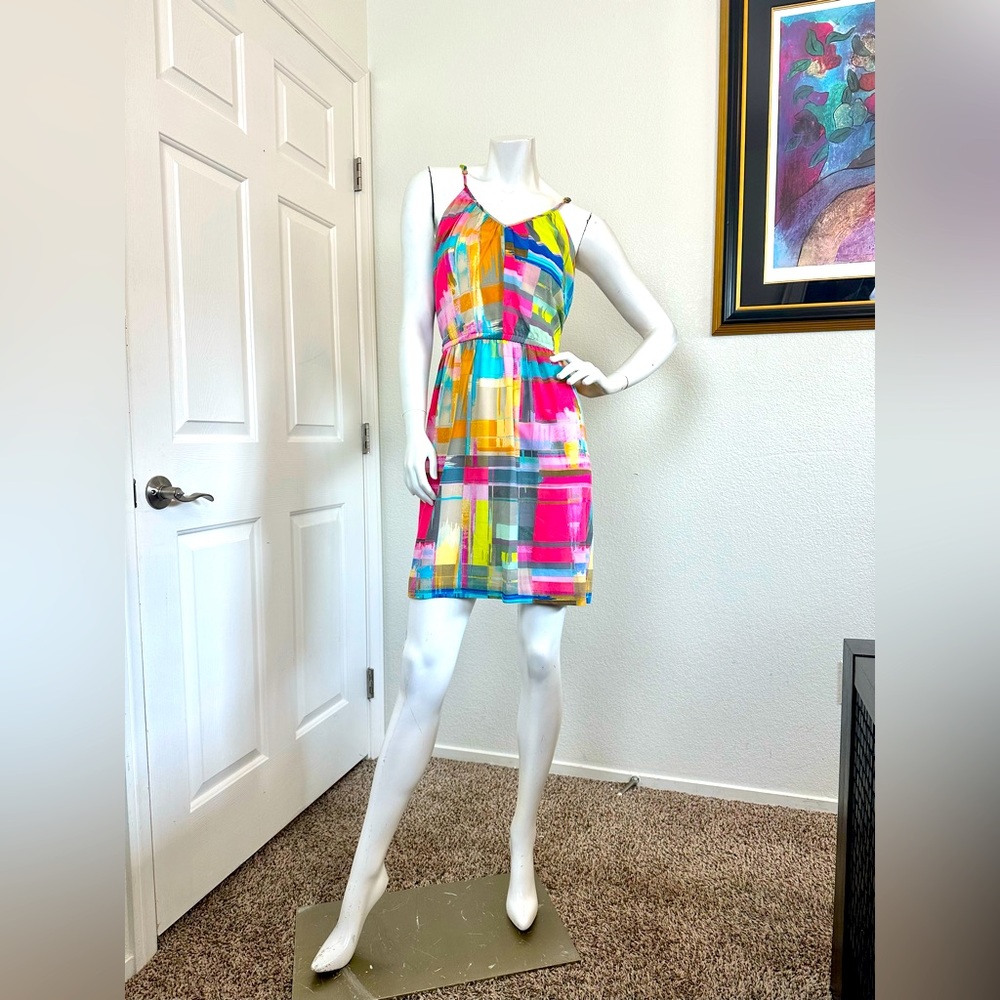 Trina Turk Silk geometric summer dress